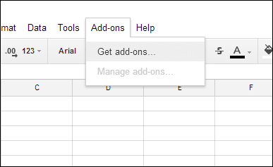 Ottieni i componenti aggiuntivi dei fogli di lavoro di Google Docs