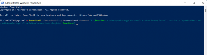 Windows PowerShell. Kako popraviti da se aplikacije ne mogu otvoriti u sustavu Windows 11