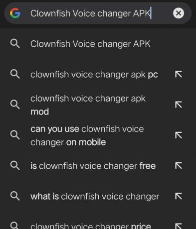 Etsi Clownfish Voice Changer APK nyt.