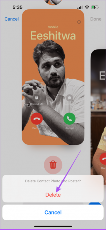 hapus poster kontak dari iphone