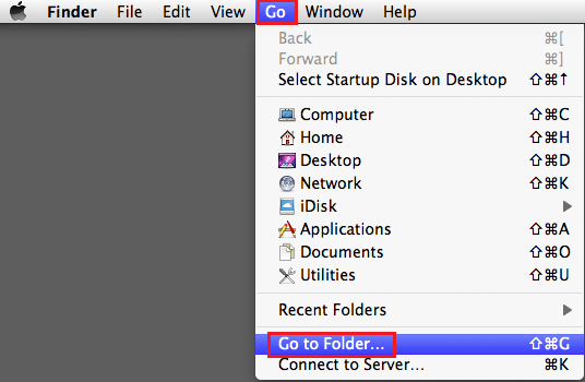 W programie FINDER przejdź do menu GO, a następnie wybierz opcję „Idź do folderu”.
