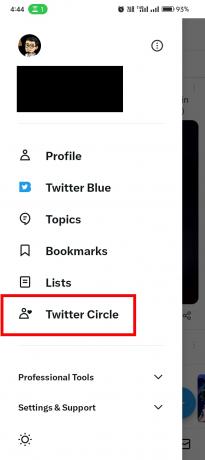 Tik op Twitter Circle.
