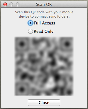 BitTorrent Sync Qr