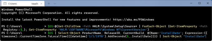 въведете следните команди, за да покажете дата и час в Windows PowerShell Windows 11