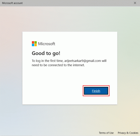 Klicken Sie auf Fertig stellen, nachdem Sie einen neuen Benutzer im Bereich Good to go erstellt haben. So beheben Sie Zugriff verweigert Windows 10