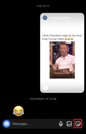  Dodirnite ikonu emotikona | Kako objaviti GIF na Instagramu s iPhonea