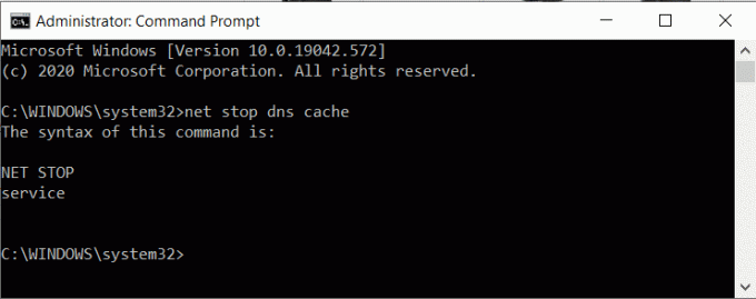 Net Stop DNS Cache за допомогою командного рядка