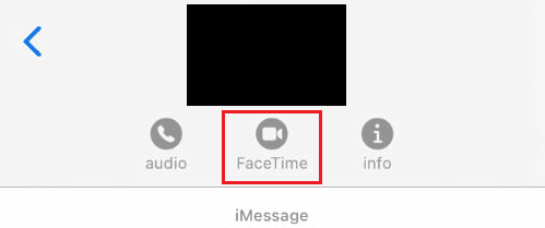 Klicka på FaceTime-alternativet från toppen