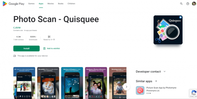 Photo Scan - Quisquee im Play Store