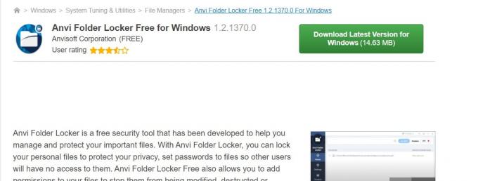 Anvi Folder Locker Windows 710PC用の最高のフォルダロックソフトウェア無料ダウンロード