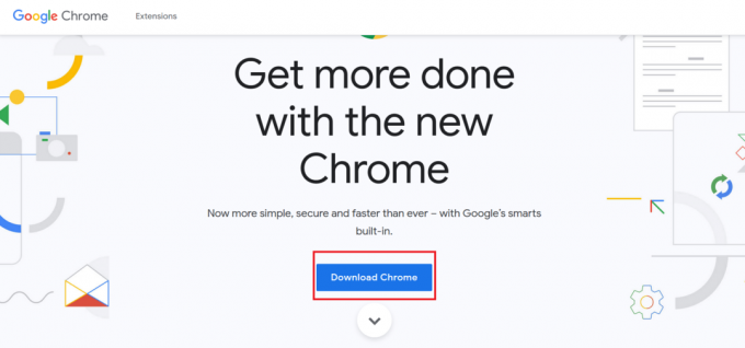 Klicken Sie auf die Schaltfläche Chrome herunterladen, um die neueste Version des Chrome-Installationsprogramms herunterzuladen.