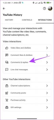 Tippen Sie auf „Kommentare und Antworten“, um den YouTube-Kommentarverlauf anzuzeigen