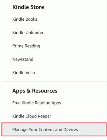 Under Appar och resurser klicka på Hantera ditt innehåll och dina enheter