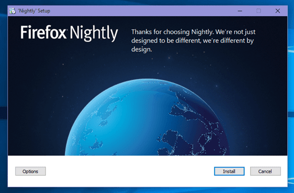 Firefox om aftenen