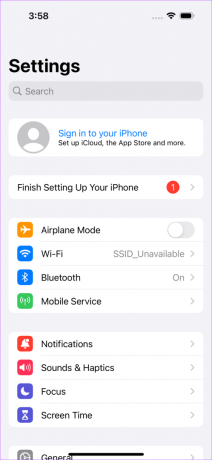 Abra la aplicación Configuración en su dispositivo iPhone 15