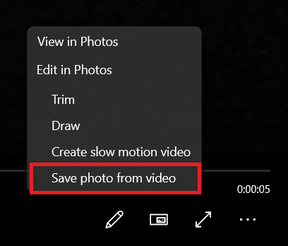 Salvar foto da opção de vídeo. Como extrair quadros do vídeo