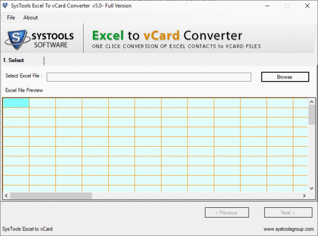 Descărcați și rulați Excel în vCard Converter