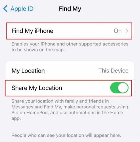 Переконайтеся, що параметри «Знайти iPhone» і «Розташування» ввімкнено.