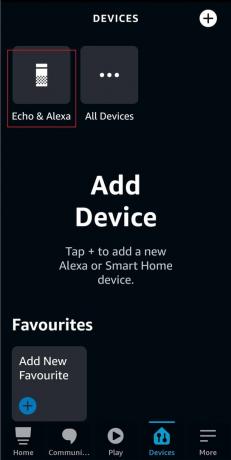 klepnite na zariadenie echo a alexa. Opravte chybu Alexa 10 2 17 5 1 v Echo Dot