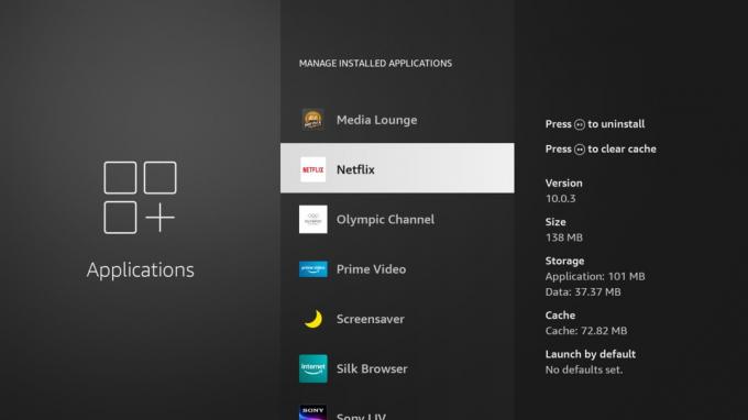 Open app-info op Fire TV Stick