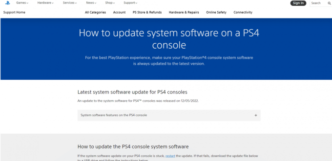 støtteside for playstation-oppdatering av systemprogramvare. Reparer PS4-feil CE-34788-0