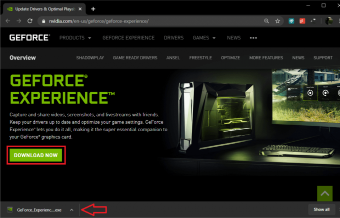 Noklikšķiniet uz lejupielādētā faila un izpildiet ekrānā redzamos norādījumus, lai instalētu GeForce Experience