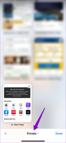 Browser-Registerkarten in Safari für iPhone