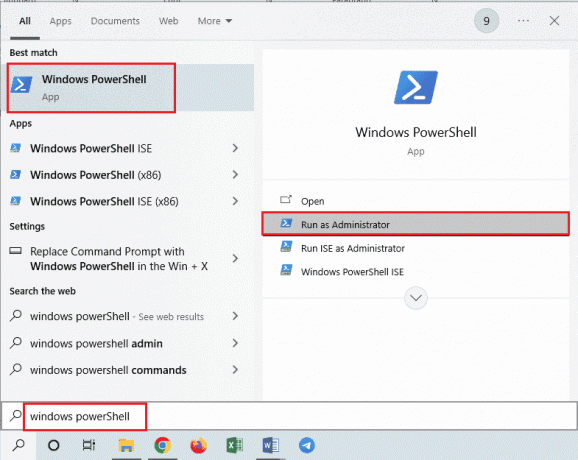 atidarykite „Windows PowerShell“ kaip administratoriaus parinktį. Kas yra Odin režimas Samsung telefone