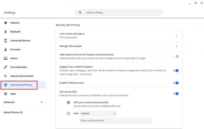 segurança e privacidade no Chromebook