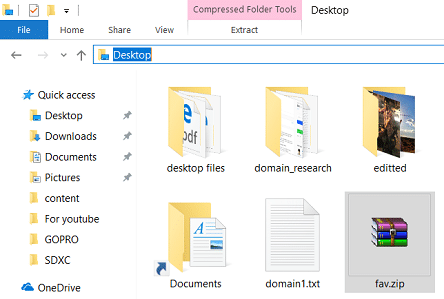 Zip dosyasını Masaüstüne, belgelere vb. taşımayı deneyin.