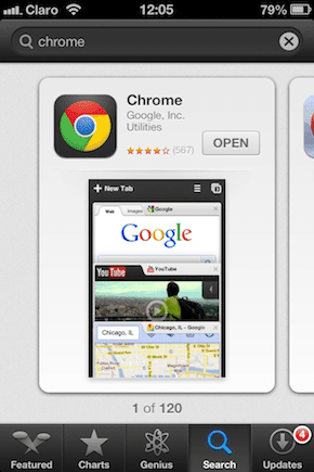 Chrome på App Store