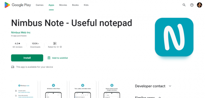 Nimbus Notes, Android için en iyi not uygulamalarından biridir