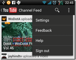 You Tube Android 3:lle