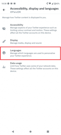 tryck på Språk. | Hur man ändrar Twitter-språk