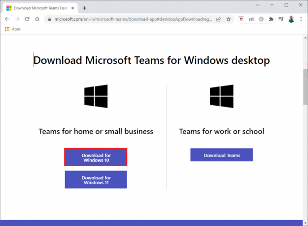 Klicken Sie auf Download für Windows 10. Beheben Sie, dass die Kamera in Teams nicht funktioniert