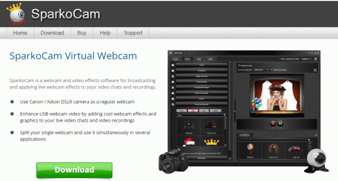 SparkoCam virtuele webcam 