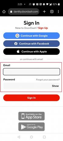 Влезте във вашия акаунт в DoorDash, като използвате имейл и парола | DoorDash деактивирайте акаунта