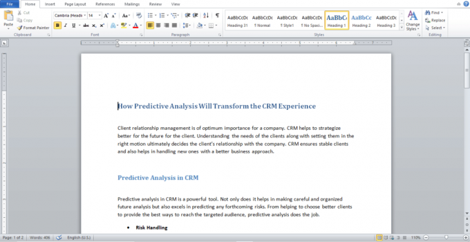 Word belgesini açın | Microsoft Word'de Arka Plan Rengi Nasıl Değiştirilir