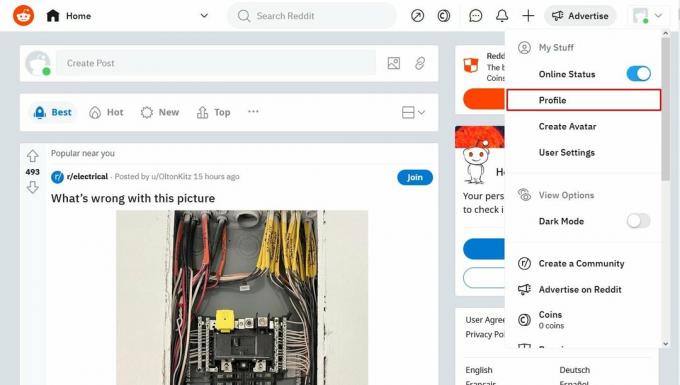 Välj profil | Hur man redigerar ett Reddit-inlägg