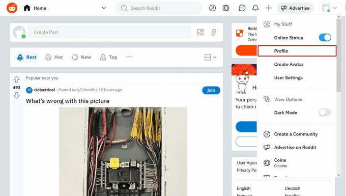 Vyberte Profil | Jak upravit příspěvek na Redditu