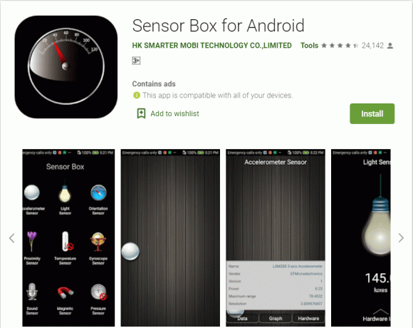 صندوق الاستشعار | تطبيقات للتحقق من أجهزة هاتف Android الخاص بك