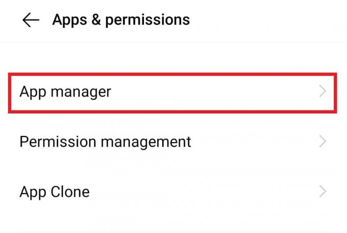 Öffnen Sie den App-Manager