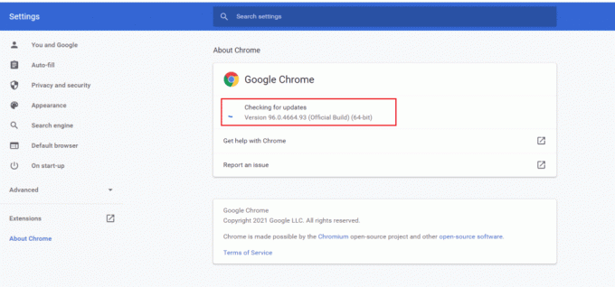 Дозвольте Google Chrome шукати оновлення. 10 способів виправити помилку Google Chrome 0xc00000a5