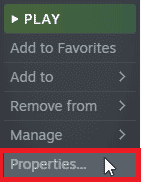 виберіть параметр Властивості…. Виправте помилку програми TslGame.exe у Windows 10