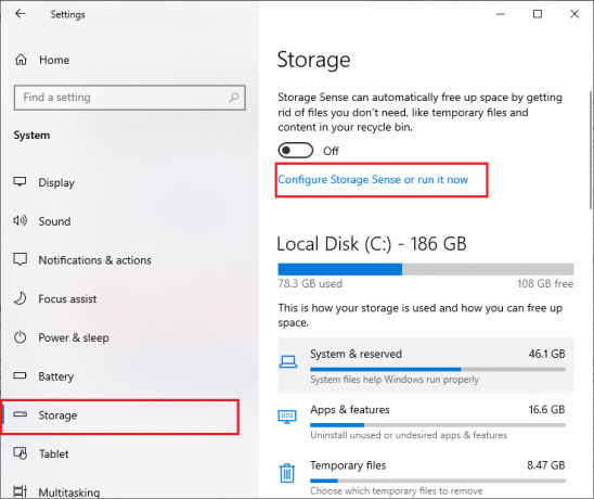 แท็บการจัดเก็บ แก้ไขข้อผิดพลาด Windows 10 Update 0x8007000d 