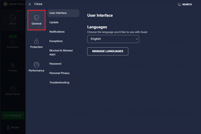 Välj fliken Allmänt ix Ett Socket-fel inträffade under uppladdningstestet på Windows 10