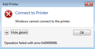 Fix Windows kann keine Verbindung zum Drucker herstellen