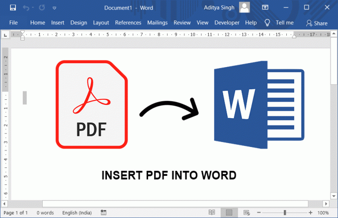 Ako vložiť PDF do dokumentu programu Word