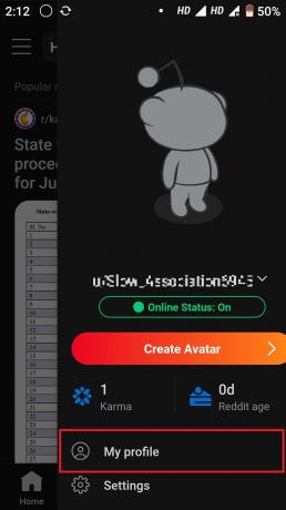 Odaberite Moj profil | Kako urediti objavu na Redditu