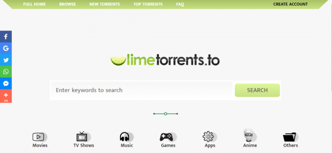 LimeTorrents websted
